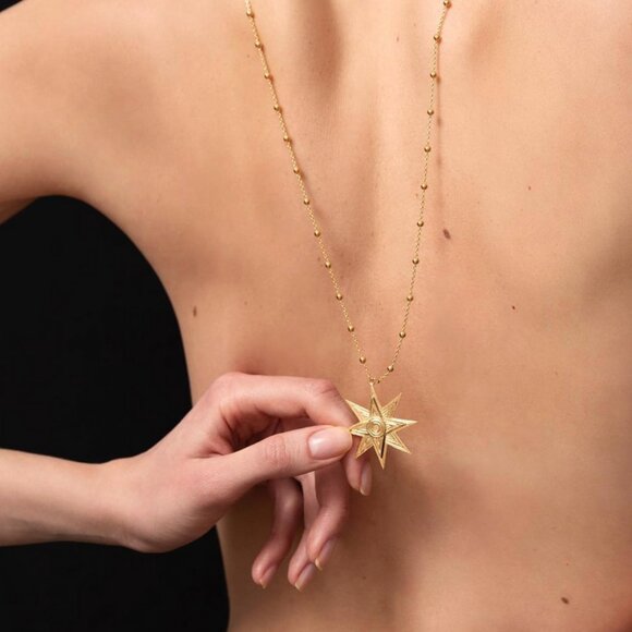 RARE! Star of Ishtar Inanna Necklace Polish Designer Anka Krystyniak - Picture 1 of 13